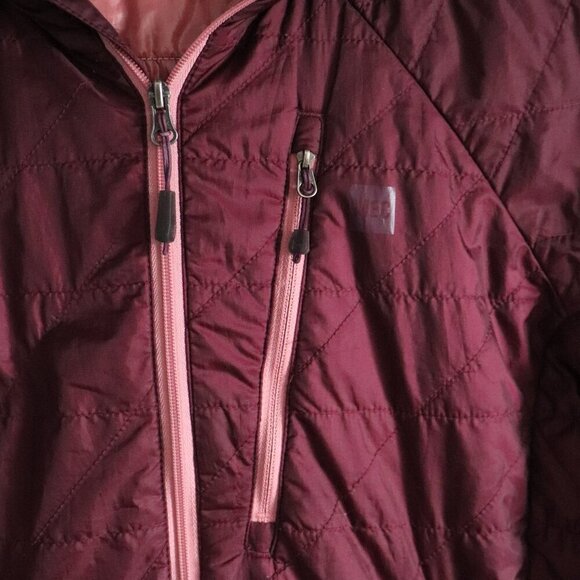 MEC Women's Sz XS Pink Uplink Quilted Packable Hooded Full Zip Activewear Jacket - Picture 8 of 16